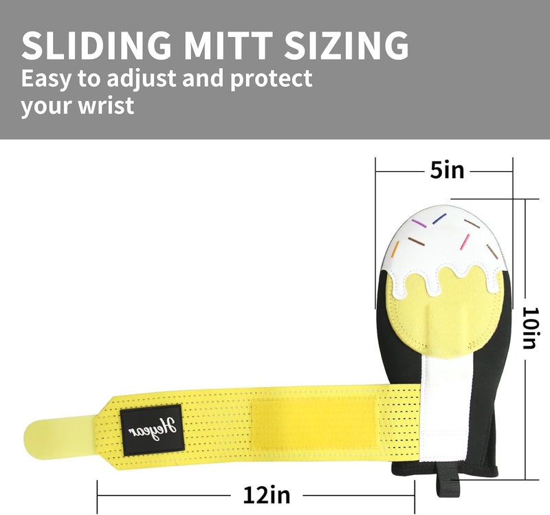 Heyear Baseball Sliding mitt, Sliding Mitt for Youth, Baseball Softball Glove for Hand Protection, Breathable and Durable, Adjustable Elastic Wrist Strap, Ambidextrous Design - Image 2
